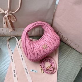 Розовый, 18 см 5BP228： Новая мини-сумка MiuWander от MiuMiu, вып
