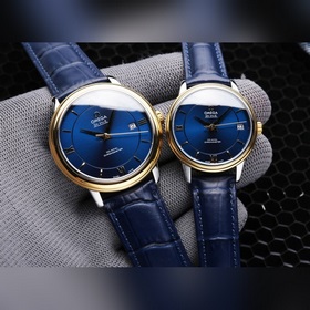 Серия Omega Seamaster - часы для пар. Подлинная форма, надписи со