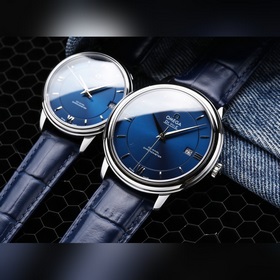 Серия Omega Seamaster - часы для пар. Подлинная форма, надписи со