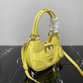 【Высококачественный оригинал】 {Овечья кожа} Pradα Moon Bag Новая 