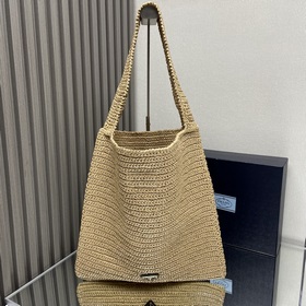 【Высочайшее качество】 Новая сумка Prada из рафии с косой ручкой! 