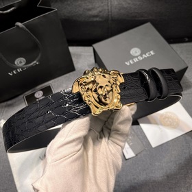 Новый гладкий ремень с двусторонней пряжкой Medusa Biggie, выполн
