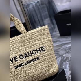 Абрикосовый  RIVE GAUCHE сумка из рафи-тростника! Исключительно