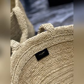 Абрикосовый  RIVE GAUCHE сумка из рафи-тростника! Исключительно