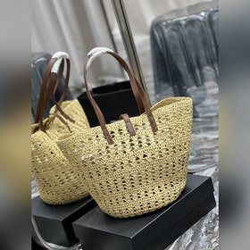 Сумка из соломы Сумка-корзинка из соломы с ажурными узорами Изыск