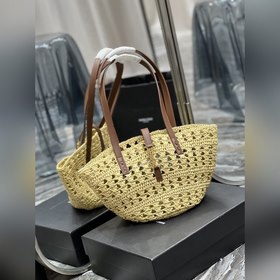 Сумка из соломы Сумка-корзинка из соломы с ажурными узорами Изыск