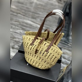 Сумка из соломы Сумка-корзинка из соломы с ажурными узорами Изыск