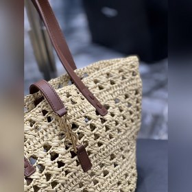 Сумка из соломы Сумка-корзинка из соломы с ажурными узорами Изыск