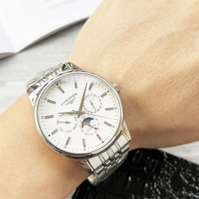 【Новинка】： Longines с тремя стрелками многофункциональным дизайно