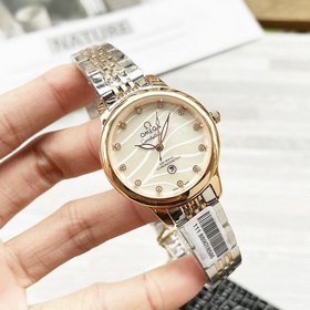Женские часы Omega с оригинальным импортным кварцевым механизмом,