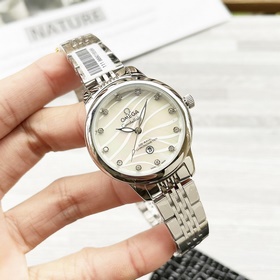 Женские часы Omega с оригинальным импортным кварцевым механизмом,