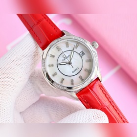 Женские часы Omega с оригинальным импортным кварцевым механизмом,