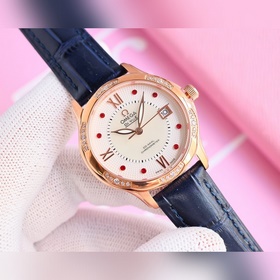 Женские часы Omega с оригинальным импортным кварцевым механизмом,