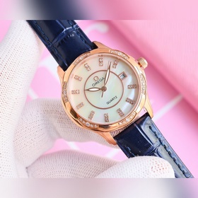 Женские часы Omega с оригинальным импортным кварцевым механизмом,