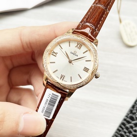Женские часы Omega с оригинальным импортным кварцевым механизмом,