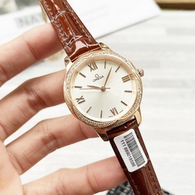 Женские часы Omega с оригинальным импортным кварцевым механизмом,