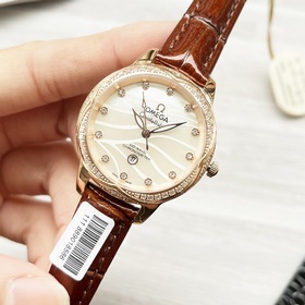 Женские часы Omega с оригинальным импортным кварцевым механизмом,