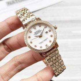 Женские часы Rolex с оригинальным импортным кварцевым механизмом,