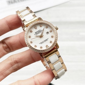Женские часы Rolex с оригинальным импортным кварцевым механизмом,