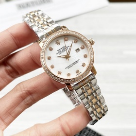 Женские часы Rolex с оригинальным импортным кварцевым механизмом,