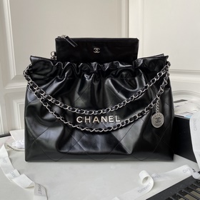 Серебряная цепочка Chanel 24c, горизонтальная версия, мусорный ме