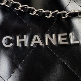 Серебряная цепочка Chanel 24c, горизонтальная версия, мусорный ме