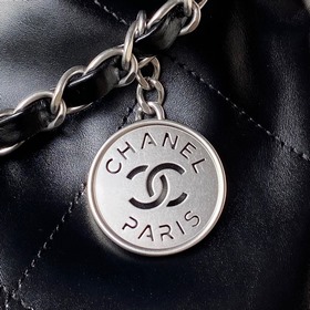Серебряная цепочка Chanel 24c, горизонтальная версия, мусорный ме