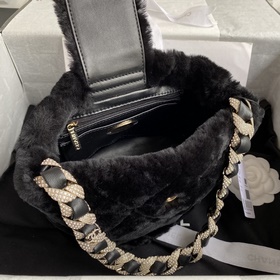Chanel осенне-зимняя коллекция, сумка из шерсти с бриллиантами AS
