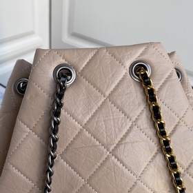 94485 CHANEL Новая ограниченная серия ретро-рюкзак с золотой и се