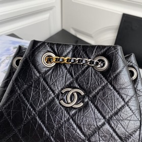 94485 CHANEL Новая ограниченная серия ретро-рюкзак с золотой и се