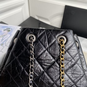 94485 CHANEL Новая ограниченная серия ретро-рюкзак с золотой и се