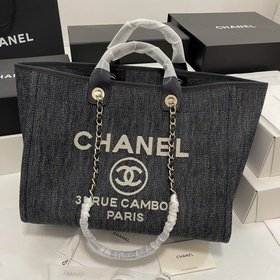 Chanel 22B [Z-версия] Маленькая джинсовая сумка черного цвета для