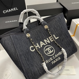 Chanel 22B [Z-версия] Маленькая джинсовая сумка черного цвета для