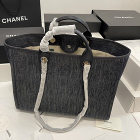 Chanel 22B [Z-версия] Маленькая джинсовая сумка черного цвета для