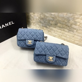 chanel 22C ранний весенний джинсовый металлический шарик CF Полно