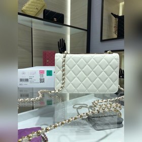 Модная сумка Chanel Woc с цепочкой из кожи ягненка Крышка с засте