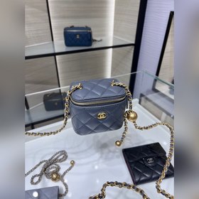 Chanel 23, новый цвет, темно-серый маленький чемоданчик, регулиру
