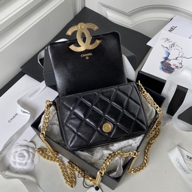 Chanel 23, скрытая модель, ретро-черный и золотой большой логотип
