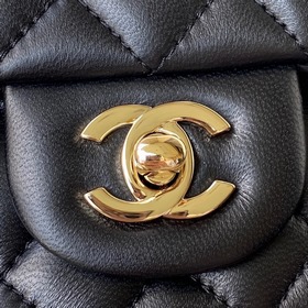 Светло-золотая Chanel 21K новейшая сумка Mini CF handle AS2431 Кл