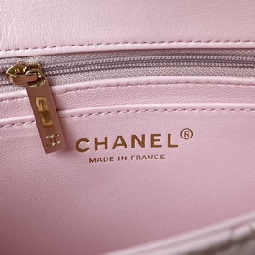 Светло-золотая Chanel 21K новейшая сумка Mini CF handle AS2431 Кл