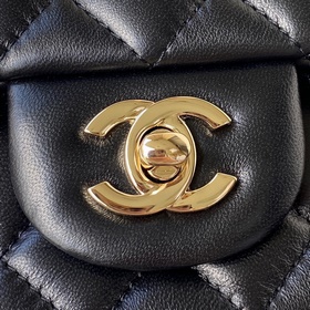 Светло-золотая Chanel 21K новейшая сумка Mini CF handle AS2431 Кл