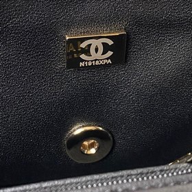 Светло-золотая Chanel 21K новейшая сумка Mini CF handle AS2431 Кл