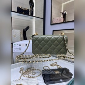chanel 22K Новинка Сумка-багет с двойной цепочкой для мобильного 
