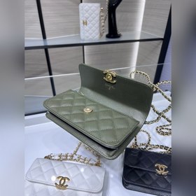 chanel 22K Новинка Сумка-багет с двойной цепочкой для мобильного 