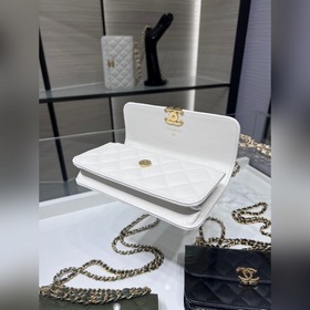 chanel 22K Новинка Сумка-багет с двойной цепочкой для мобильного 