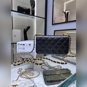 chanel 22K Новинка Сумка-багет с двойной цепочкой для мобильного 