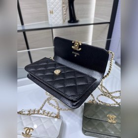chanel 22K Новинка Сумка-багет с двойной цепочкой для мобильного 