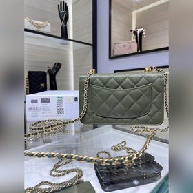 chanel 22K новинка, двойная цепочка WOC, камень «икра», отделка п