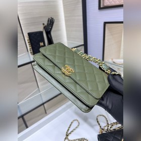 chanel 22K новинка, двойная цепочка WOC, камень «икра», отделка п