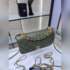 chanel 22K новинка, двойная цепочка WOC, камень «икра», отделка п